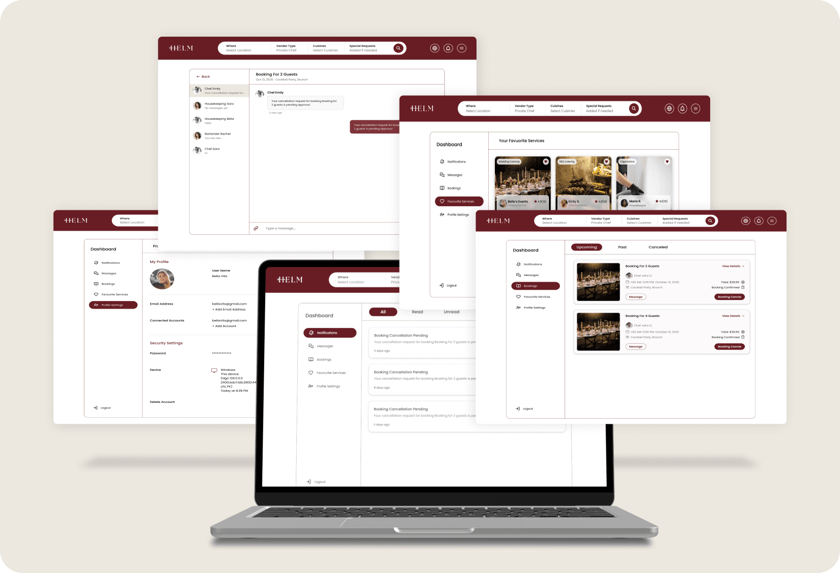 User Dashboard Interface